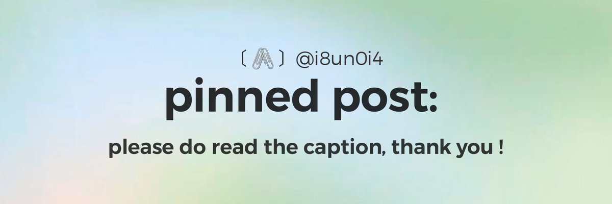 〔〕pinned post :

— hi, everyone ! this account will be my school photo dump and i will be sharing what happen to that day and so on. hope you don't mind ! don't worry as much as possible i will try my best to interact with everyone. 

lovelots, everyone !

♡ / ↻ to be moots