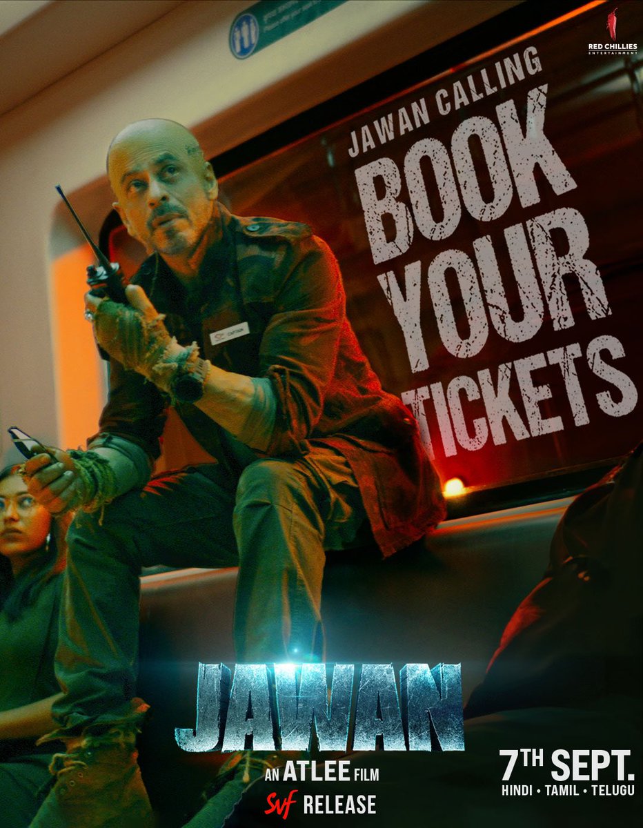 SVFsocial's tweet photo. When the chief calls, you answer! 🫡
Advance Bookings for Jawan are now live: https://t.co/9FGXq5LeRC
#Jawan releasing across Bengal on 7th September 2023.
#SVFDistribution @iamsrk @Atlee_dir @deepikapadukone @_GauravVerma @RedChilliesEnt @iammony #SVF https://t.co/Sdzir7JrGq