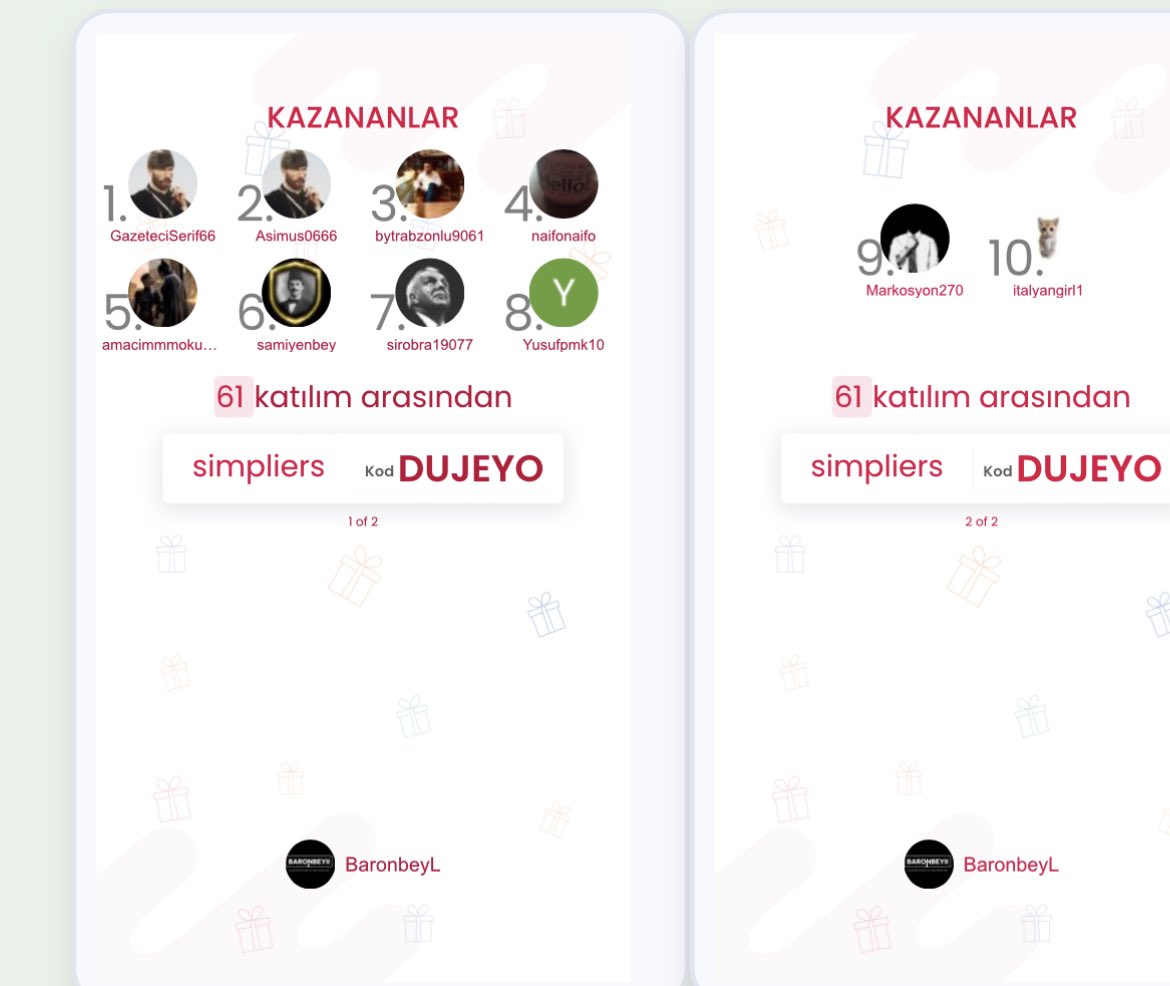 bybaronsa's tweet photo. Kazanan Arkadaşlara tebrikler.

Kendilerine DM Atıp Payfix bilgisini isteyeceğim.

Bu profilde ilk ödül dağıtımımız hayırlı olsun.

Birazdan günün ödüllü kuponu gelecek 💰 https://t.co/QbjsJHuMcS