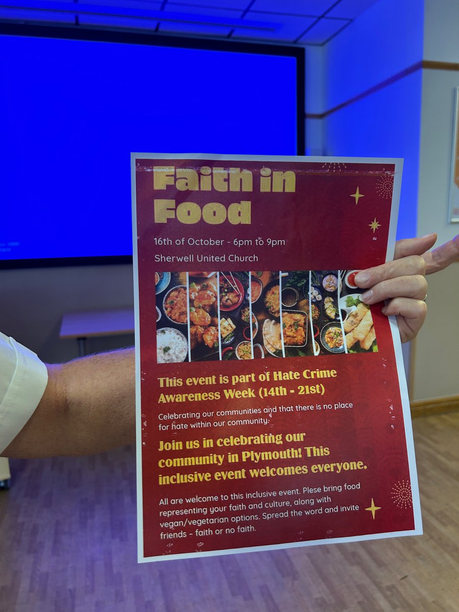 This event shares a plate of food and celebrates our diverse communities <a href="/UHP_NHS/">University Hospitals Plymouth NHS Trust</a> <a href="/KyeiyanneJames/">Kyeiyanne James (Beckles)</a> <a href="/drtkrajesh/">Rajesh TK</a>
