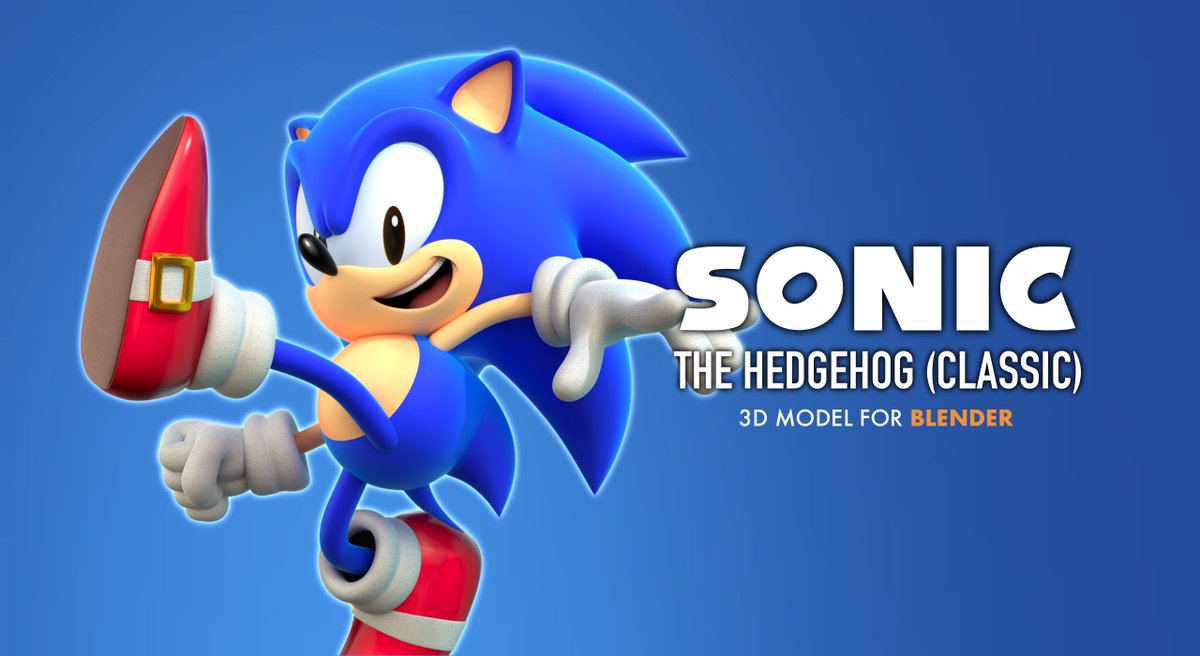 Made a render with Dancada's Classic Sonic model.