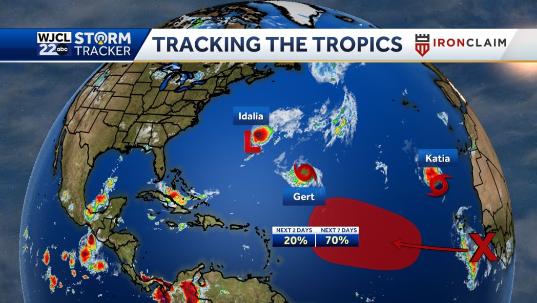 A look at the tropics this morning and we now have 3 named storms ...