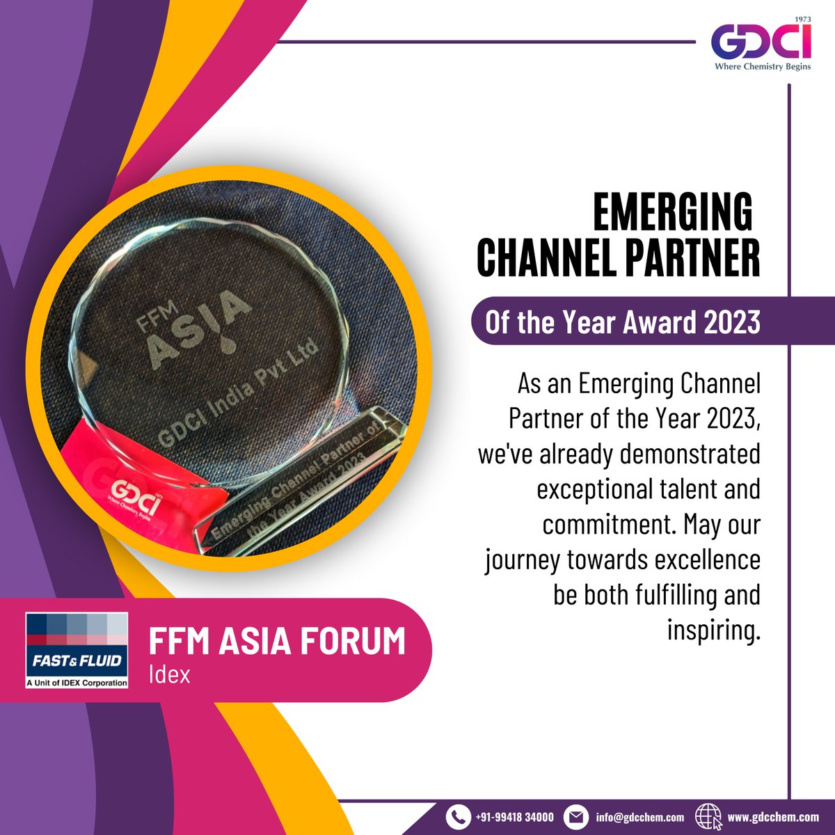 gdciindia's tweet image. It&apos;s official: We&apos;ve clinched the Emerging Channel Partner of the Year Award for 2023..! 🥇🌟 
#SuccessStory #ChannelLeaders #machinework #manufacturingengineering #opensource #tinting #ultimatedrivingmachine #boldcolours #brightcolours #coldcolors #colorcontrast #colourpalette