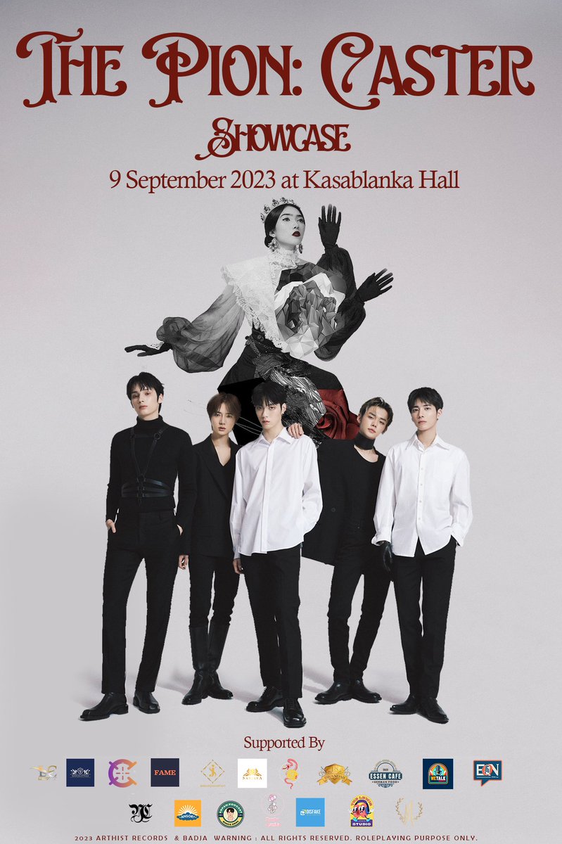 ㅤ

ㅤㅤTHE PION: CASTER
ㅤㅤShowcase

ㅤㅤ𝗦𝗮𝘁𝘂𝗿𝗱𝗮𝘆, 𝗦𝗲𝗽𝘁𝗲𝗺𝗯𝗲𝗿 𝟵𝘁𝗵 𝟮𝟬𝟮𝟯
ㅤㅤ𝗞𝗮𝘀𝗮𝗯𝗹𝗮𝗻𝗸𝗮 𝗛𝗮𝗹𝗹
ㅤㅤ𝟭𝟲.𝟬𝟬 — 𝗘𝗻𝗱. [𝗚𝗠𝗧+𝟳]

ㅤ