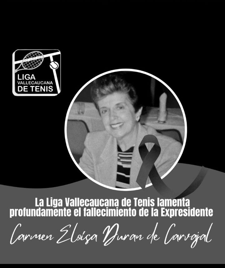 JhanEFontalvo's tweet photo. Mi más sentido pésame a la flia de Doña “TITI” de Carvajal, gran dirigente del tenis del Valle y de la Federación. Abrió muchas ventanas al tenis Colombiano, gran legado. Es una gran pérdida. Paz en si tumba. https://t.co/SwakYjPcrB