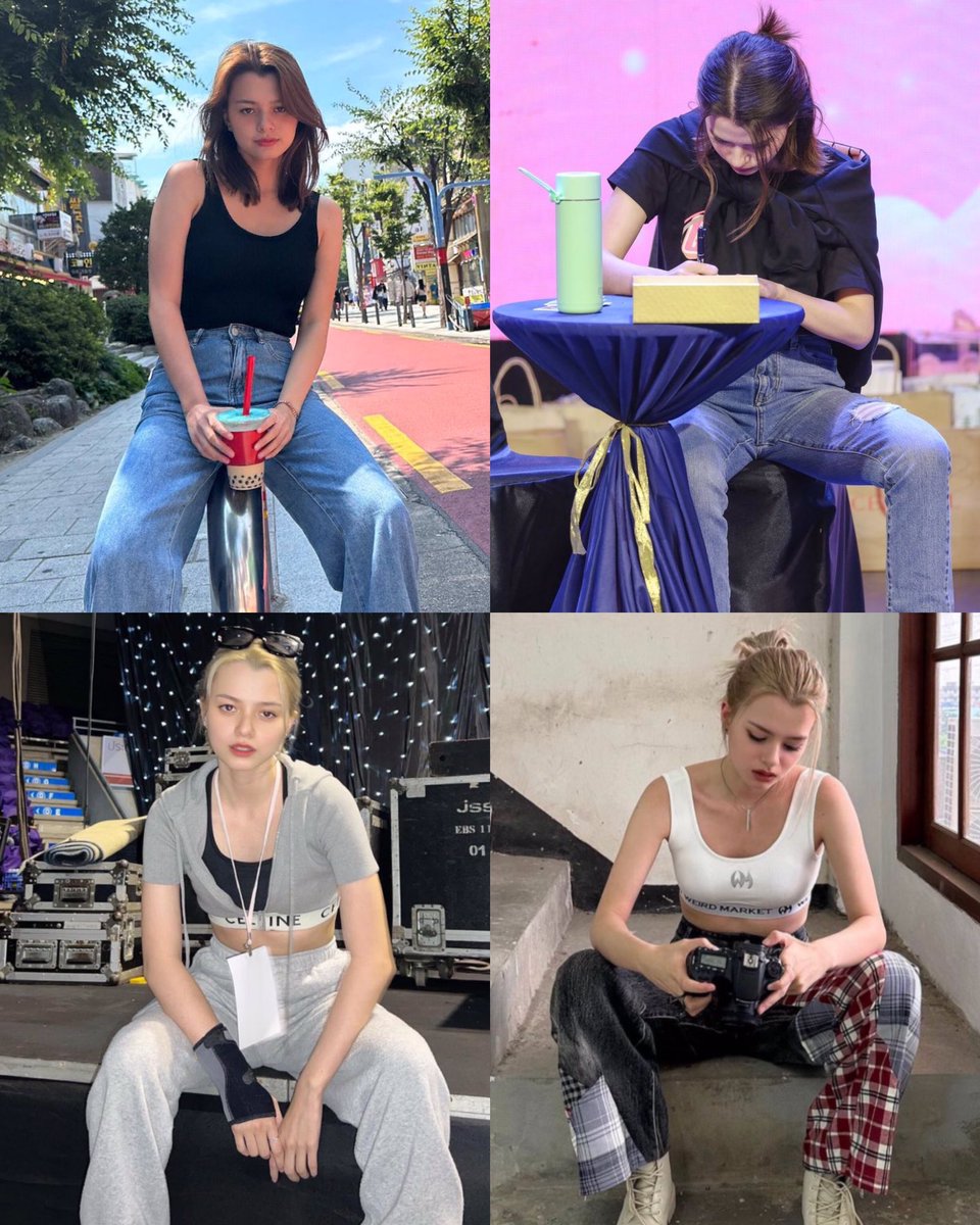 sapphicluvvr's tweet image. the way she sits is very handsome and cool yk that’s my gf FR