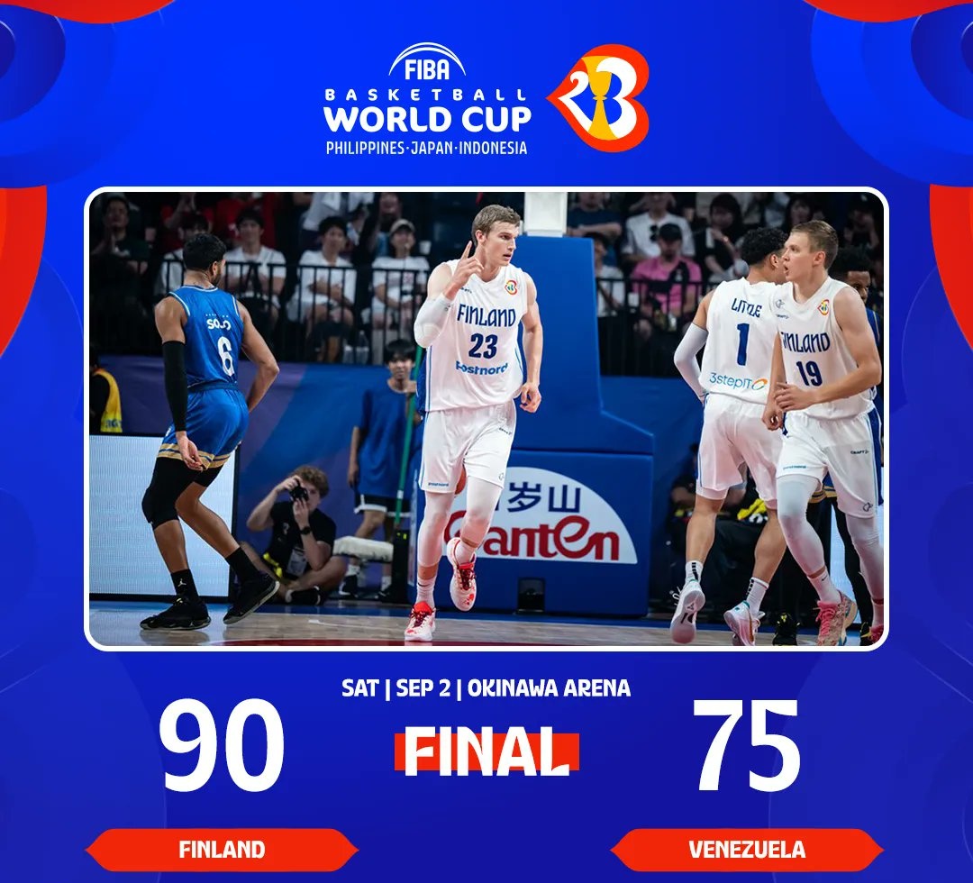 sportstickz's tweet photo. #FIBAWC |Day 9 Half

Finland won 90-75 Venezuela

Angola 78-101 South Sudan won

South Sudan Qualifies for Paris Olympics 2024

New Zealand won 88-86 Egypt

Ivory Coast 7-7 France won

#FIBAWorldCup2023 #FIBAWC2023  #WinForAll #WinForSouthSudan  #WinForFrance #BasketballWM #FIBA https://t.co/xIyDSnrsru