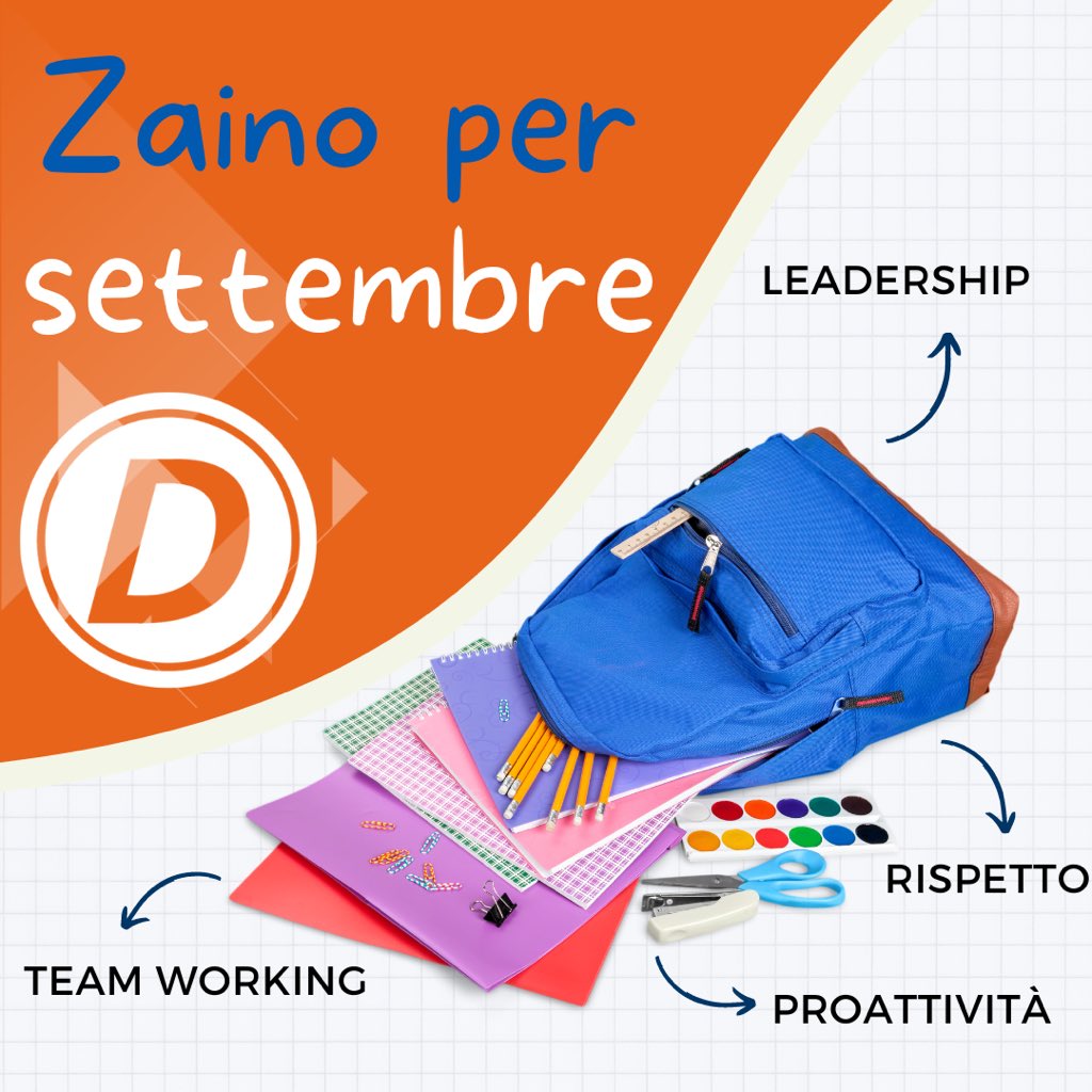 DuringSpa's tweet photo. BENVENUTO SETTEMBRE

Cosa dobbiamo mettere nel nostro zaino per affrontare il mese di #settembre?

Noi abbiamo pensato a qualcosa per ricominciare con il giusto spirito e la grinta che serve nel mondo del lavoro!

#lavoro #Italia #BeforeAfterDURING https://t.co/O0RIZWjpe3