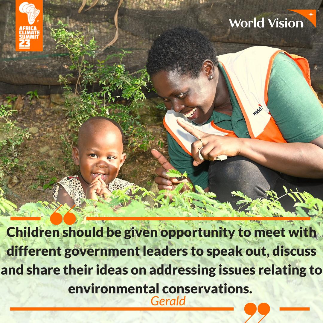 Children have a voice! Let's listen and engage them. They have solutions, let's integrate them in national climate policies @AfricanChildFrm @acerwc @WorldVision @WorldVisionEARO @WorldVisionKE @MTotoNews @AnneMsiwa
