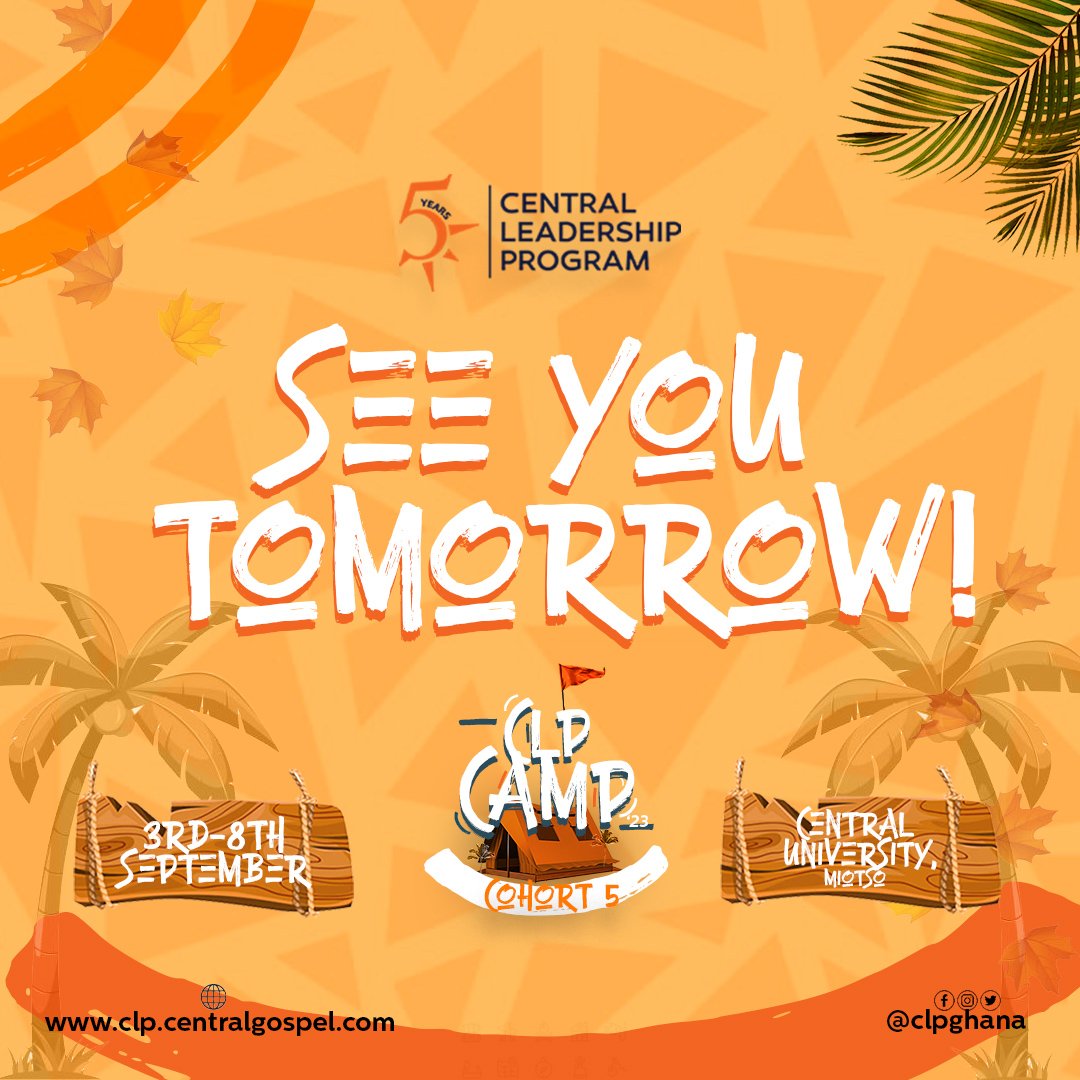 clpghana's tweet image. See you at Camp tomorrow Fellows!🎉
#CLPcamp23 #clpat5
