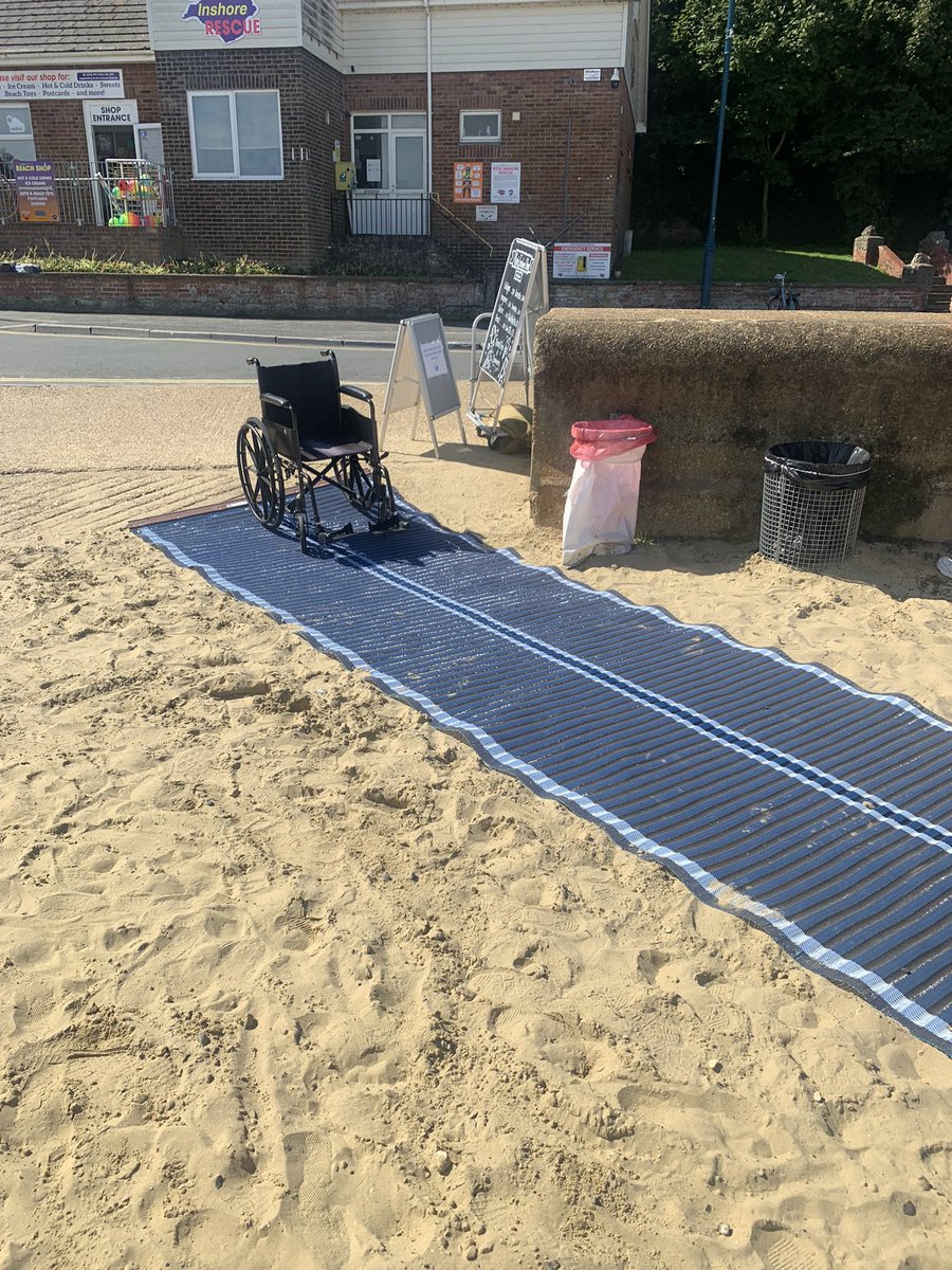 michelle13white's tweet photo. Everyone should be able to enjoy the beach 🏖️ well done @RydeTownCouncil and other leading in making this happen! Way to donate in flyer #inclusion #accessibility https://t.co/mmb6rZAClo