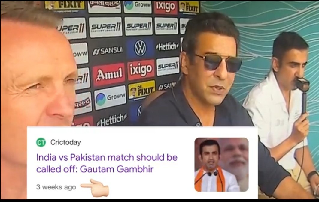 This is Gautam Gambhir, BJP MP. 

A few weeks ago, he strongly objected to India playing Pakistan and said that India vs Pakistan match should be called off. 

Today, he is seen orgasming to Pakistani fast bowlers in the commentary box.

The most shameless person in India today