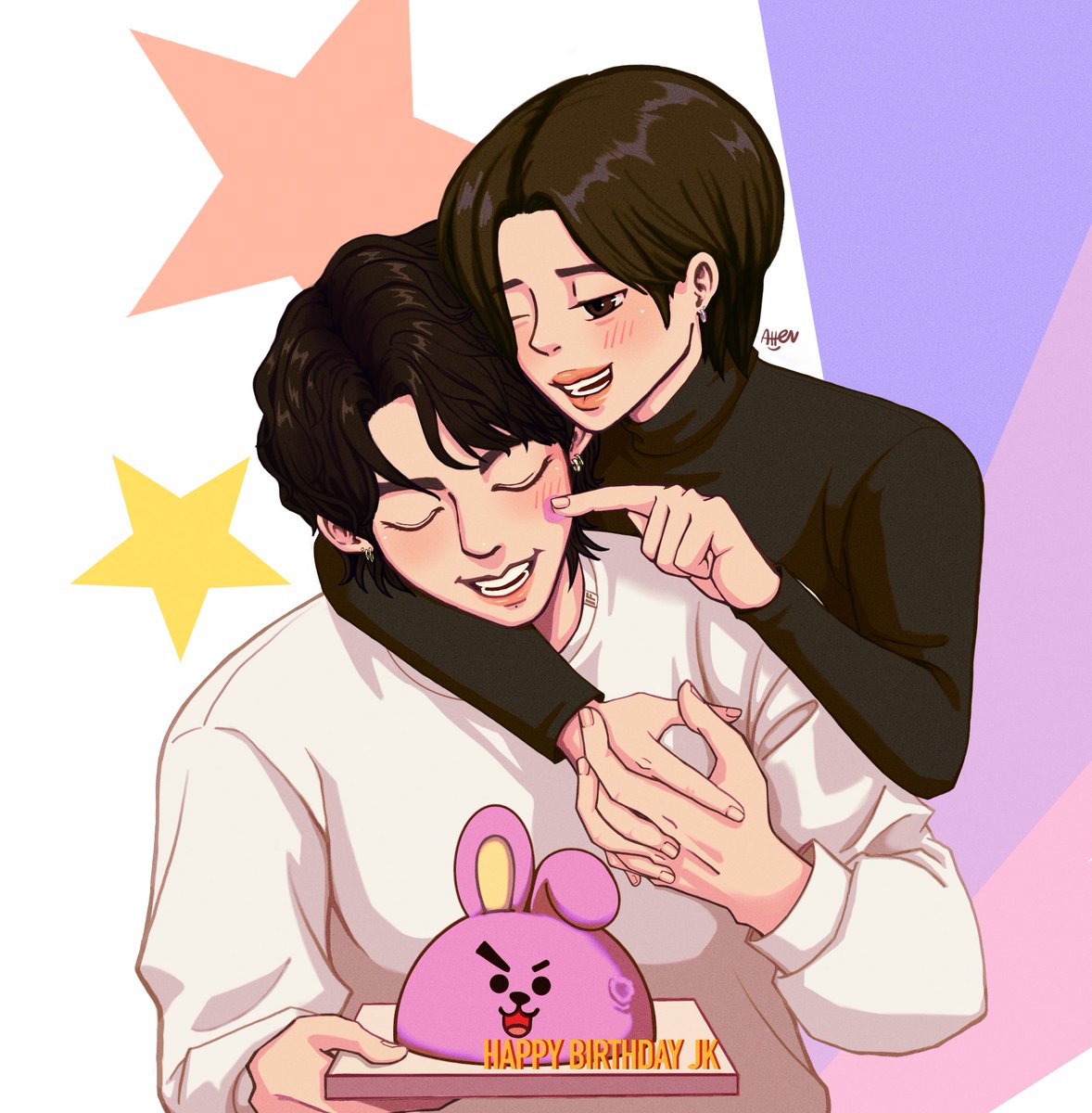 Happy Birthday JK! 🥳🎉👑🐰🎂💕
#HAPPYJKDAY #kookmin #jikook #kookminfanart #jikookfanart