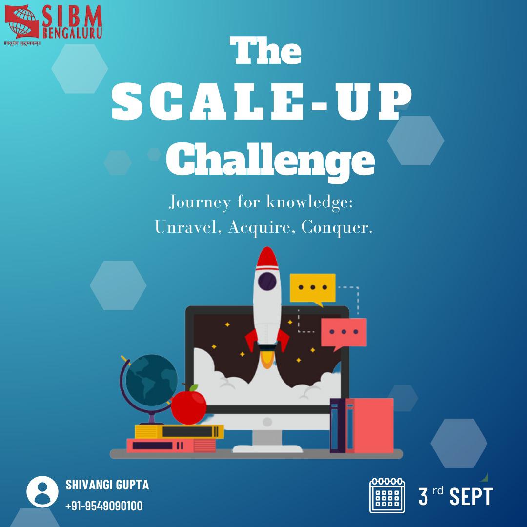 SIBMBengaluru's tweet photo. SIBM Bengaluru presents "The SCALe-UP Challenge," an engaging event where students can embark on a quest for knowledge, explore new horizons, and aim for success.
Join us in this captivating journey of learning and achievement.
#LifeAtSIBMB #SIBMBengaluru #SCALeUp23 https://t.co/pyHxy8hdZL