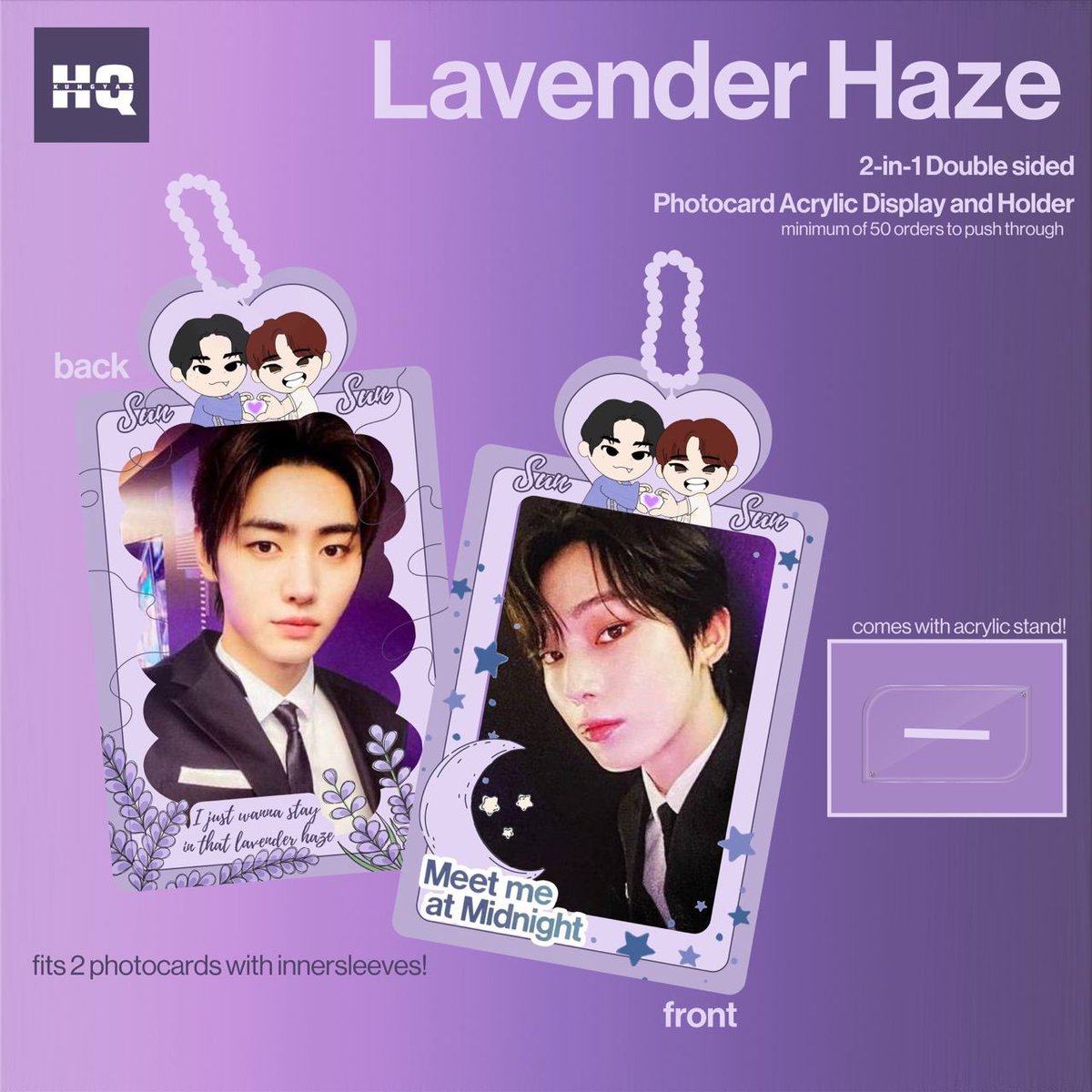 kungyazmerch's tweet photo. I just wanna stay in that lavender haze 💜

Get this lavender haze acrylic photocard stand and holder for only Php 350!

☆ back to back 
☆ with stand

DOO &amp; DOP: Sept. 19

Pre-order here: https://t.co/WbNVD5uNR1 https://t.co/VT9BWihiqG