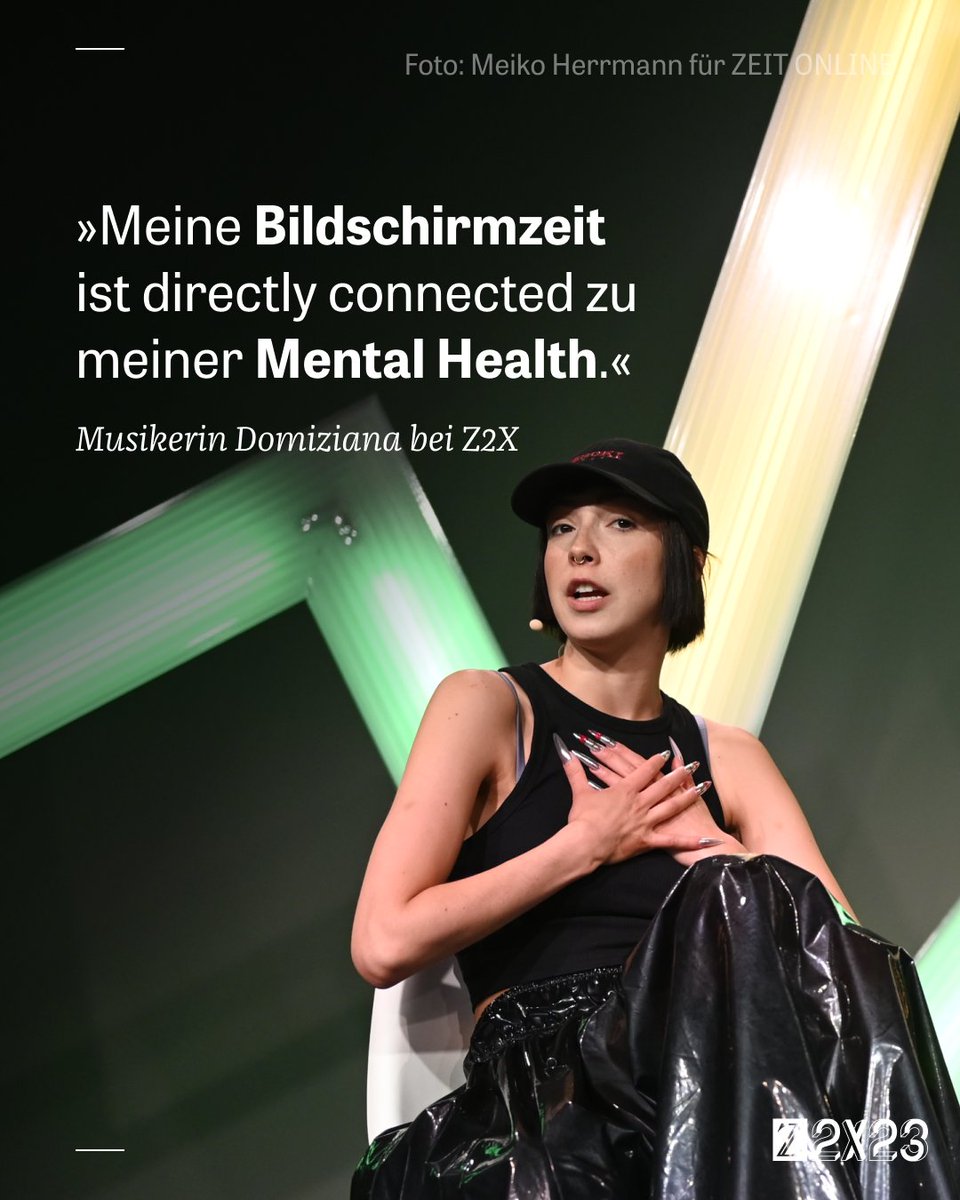 'Meine Bildschirmzeit ist, wenn’s mir schlecht geht, unglaublich hoch' – Domiziana #z2x23. zeit.de/z2x/2023-08/do…
