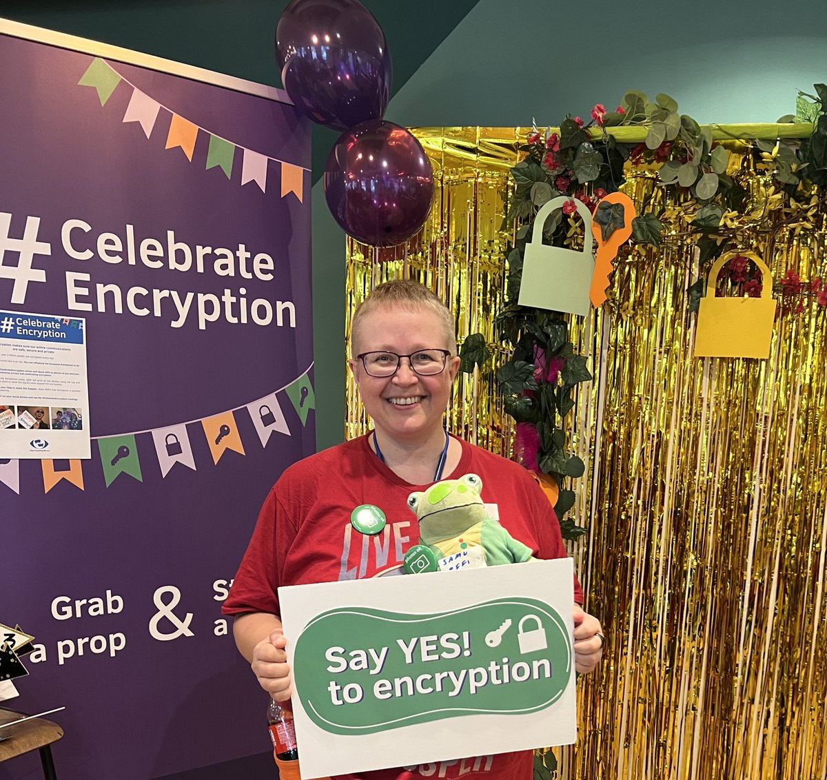 #fnf23  #CelebrateEncryption with Samu the digital rights frog