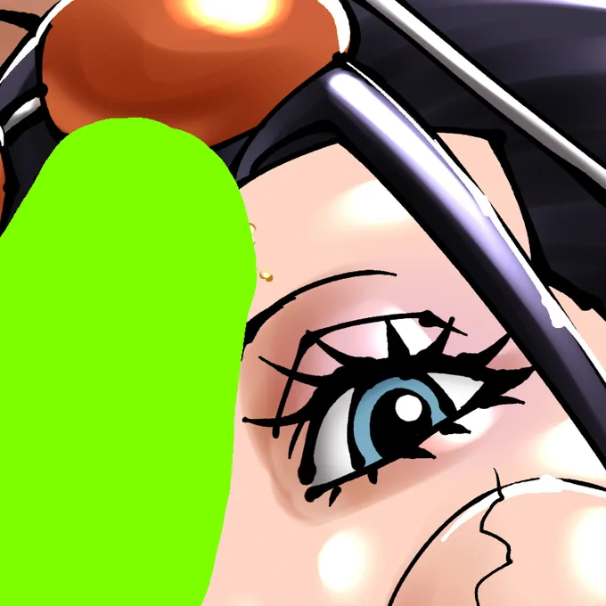 タマタマをほうばるロビンちゃん 