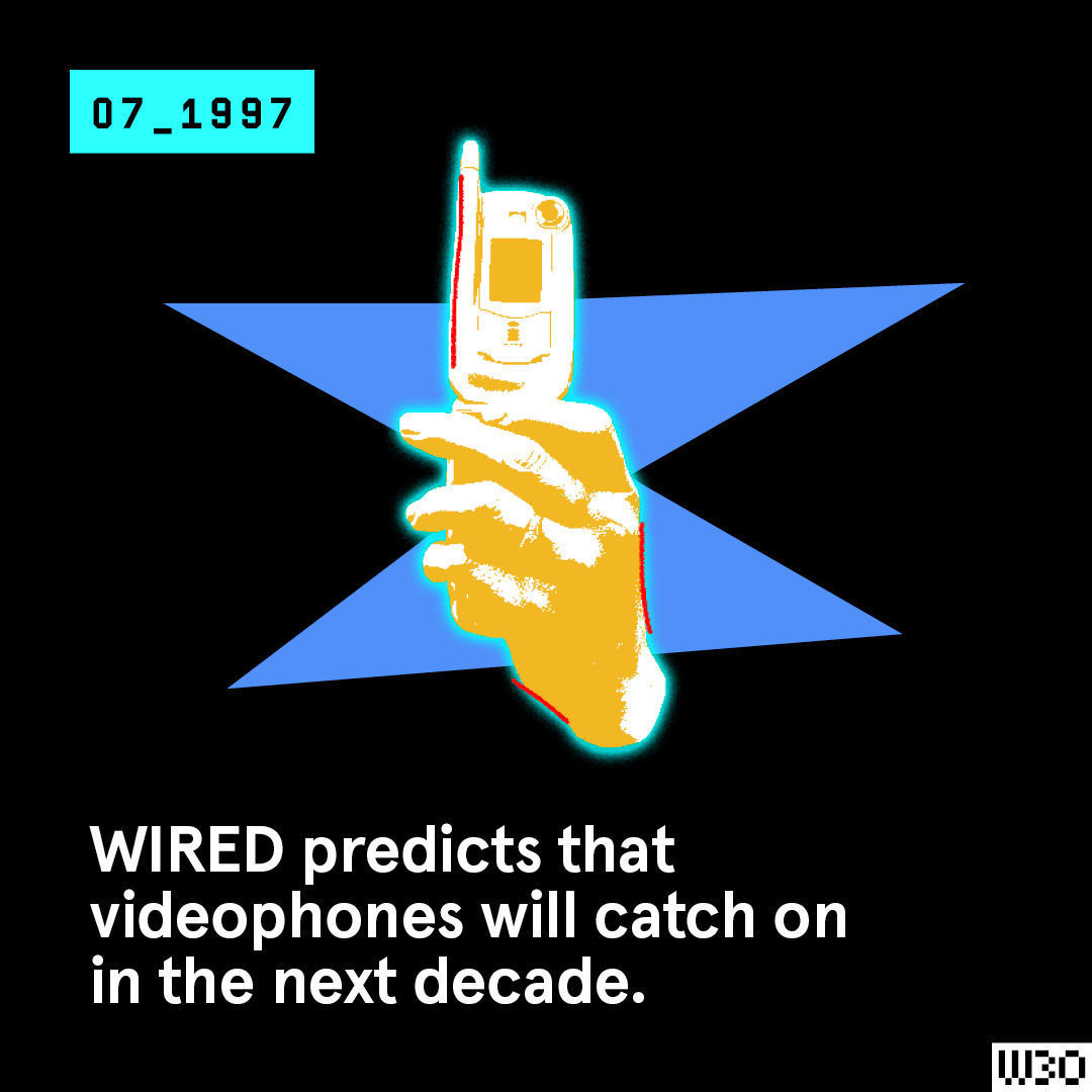 WIRED's tweet photo. In 1997, WIRED published a bold prediction: videophones are coming. In 2023, it's safe to say that prediction was a pretty good one. #WIRED30
What do you predict might come in the next decade?
📸 Getty https://t.co/ajLjRfJAWk