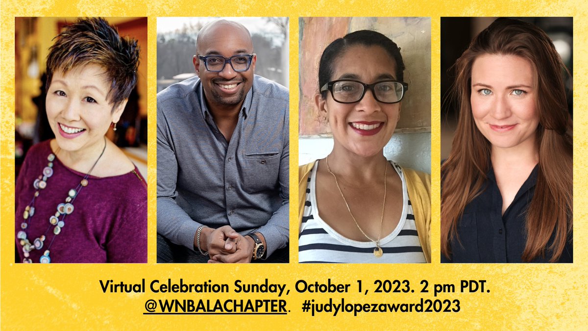Join us Sunday, October 1, 2023 to celebrate winning authors @LisaYee1, @kwamealexander, @CeliaCPerez, and @SkylerSchrempp! More details at judylopezaward.org #judylopezaward2023