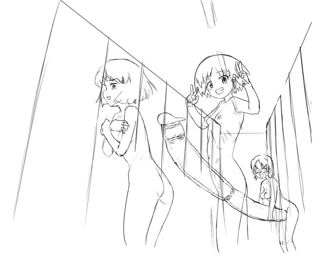 ただ背景として置くなら簡単な部類なんだろうけど構図バチクソややこしくなって気が狂う
消失点??三点透視??知らん!! 