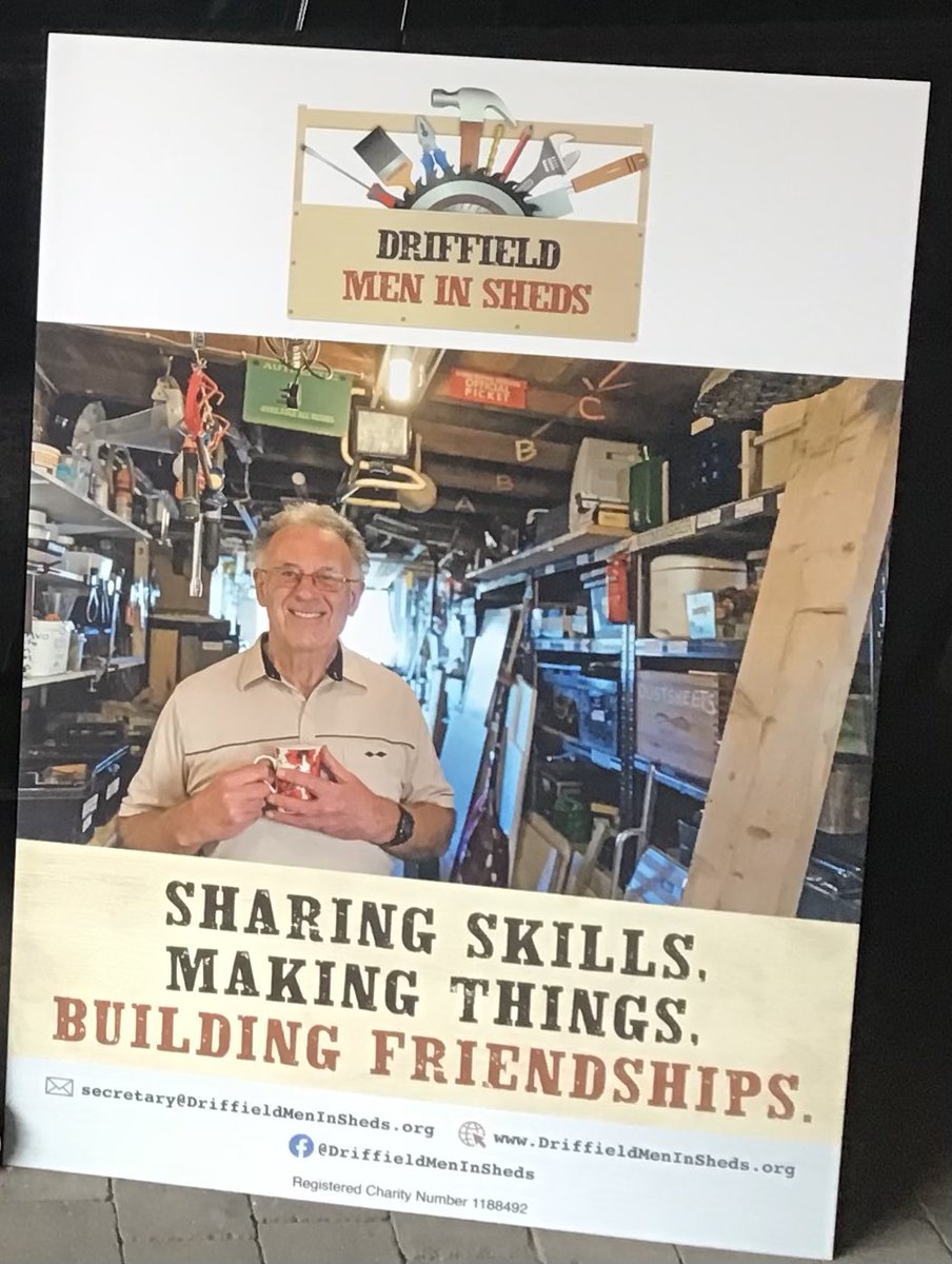 DRIFFIELD MEN IN SHEDS OPEN DAY. 🔨 Saturday 9th September from 11am-2pm 🔨 Refreshments & BBQ 🔨 Demonstrations 🔨 Yard Sale Demonstrations held throughout the day, including making birdboxes, metalworking and engineering, woodturning, 3D printing and allotment gardening.