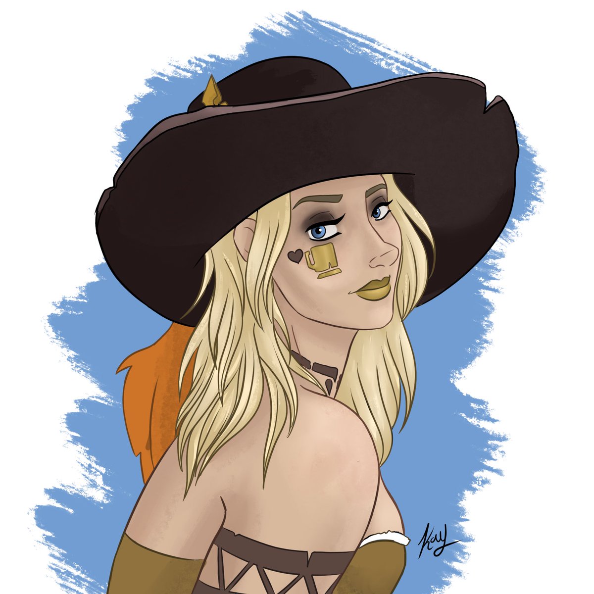 Ahoy buccaneer !🏴‍☠️
Here is an incredible drawing of my pirate made by the talented <a href="/CaptZorina/">Captain Zora</a> ! 🖤
Thanks a lot again !
With 💙
<a href="/SeaOfThieves/">Sea of Thieves</a> #SeaOfThieves