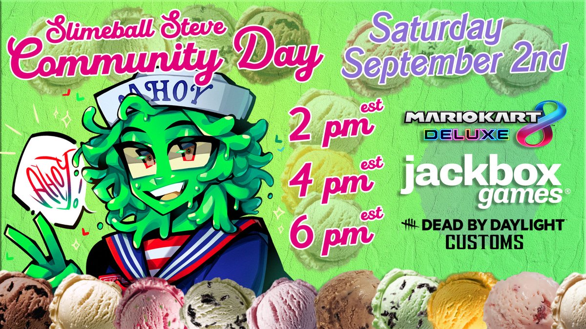 RealSlimeball's tweet photo. TODAY'S THE DAY! Games! Giveaways! Surprises! 💚 https://t.co/c1qAbPotC2