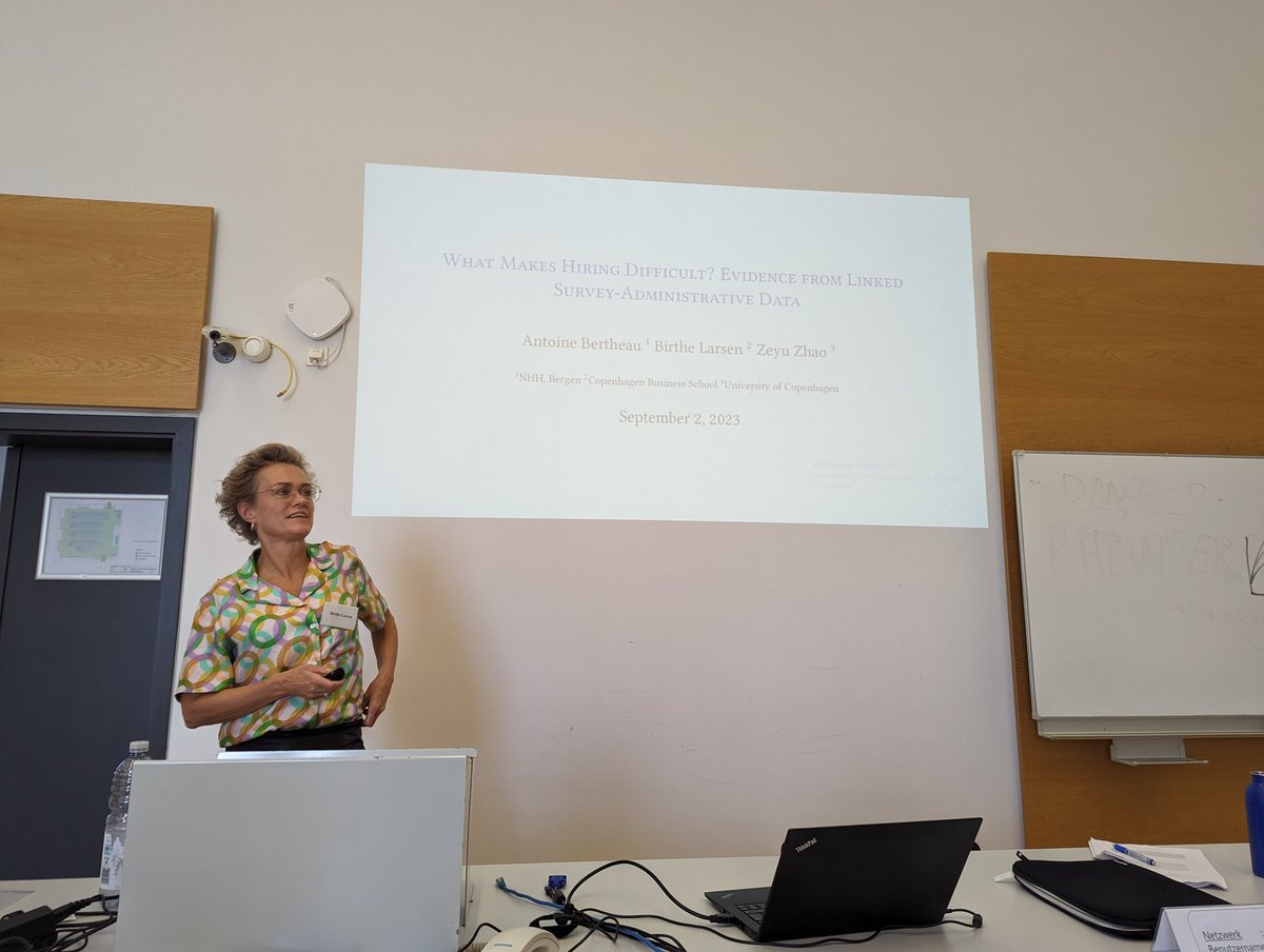 Andreas Gulyas (@andreas_gulyas) on Twitter photo Next up at our <a href="/EPoS224/">CRC TR 224 EPoS Bonn-Mannheim</a> labor workshop is <a href="/BirtheLarsenCph/">Birthe Larsen</a> presenting "What makes hiring difficult?" <a href="/EfiAdamopoulou/">Effrosyni (Efi) Adamopoulou</a> <a href="/kuhnmo/">Moritz Kuhn</a> Next up at our <a href="/EPoS224/">CRC TR 224 EPoS Bonn-Mannheim</a> labor workshop is <a href="/BirtheLarsenCph/">Birthe Larsen</a> presenting "What makes hiring difficult?" <a href="/EfiAdamopoulou/">Effrosyni (Efi) Adamopoulou</a> <a href="/kuhnmo/">Moritz Kuhn</a>