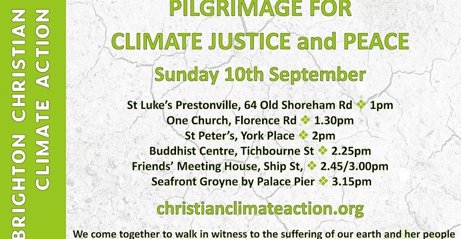 Pilgrimages for Climate Justice next weekend in Brighton & Bristol.

#RememberTheGlobalSouth

#JusticeForAll 

#NoNewFossilFuels 

#RenewablesNow 

#NoNewRunways