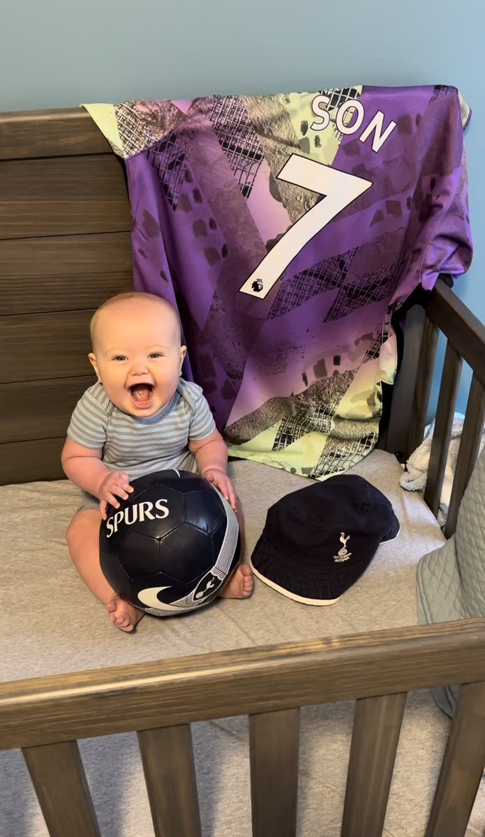 Buzzing for Match Day! Cheering for Sonny + celebrating being 7 months old! Come on you Spurs! @SpursOfficial @premierleague @PLinUSA @NBCSportsSoccer #MyPLMornings
