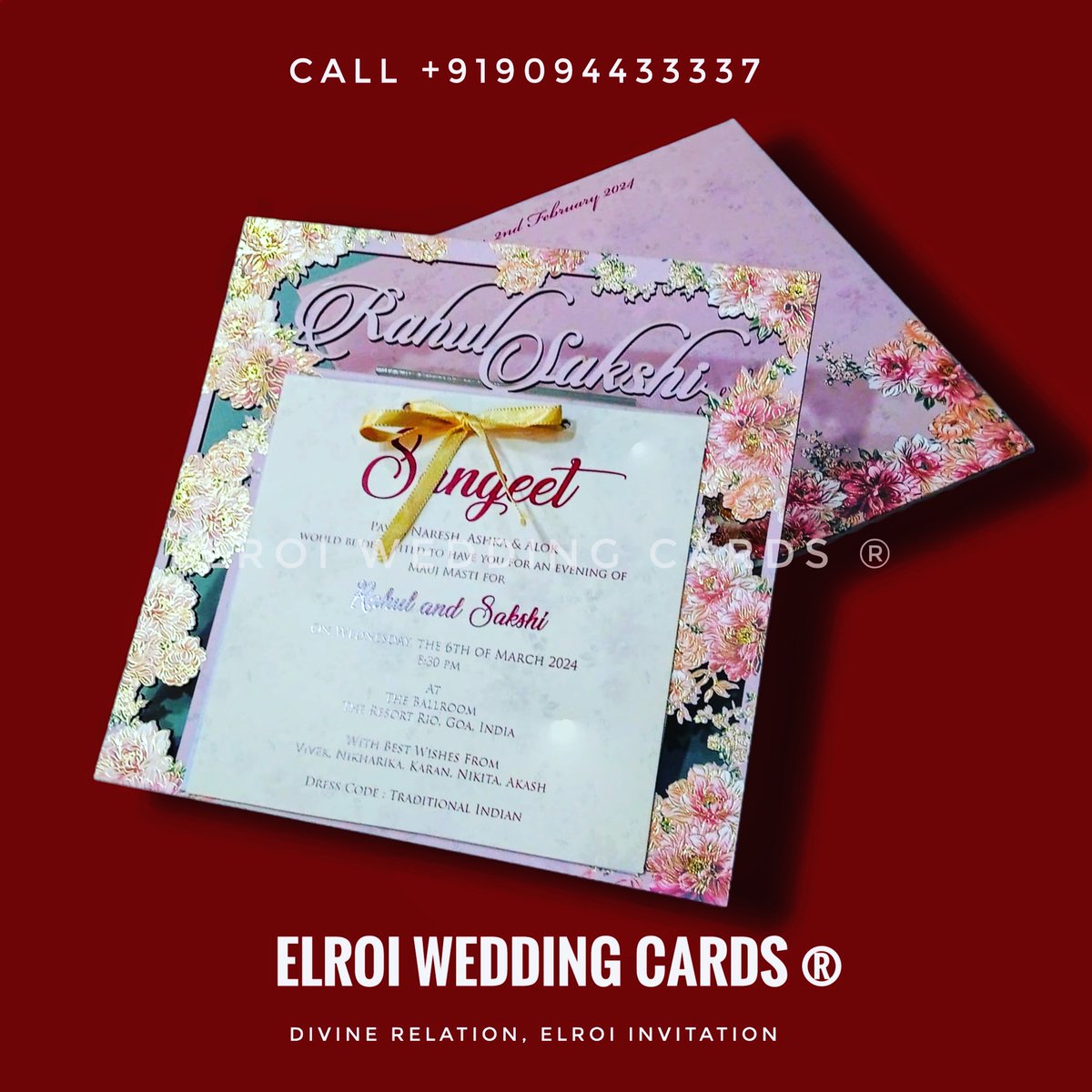 ElroiCards's tweet photo. Wooden invitation | Wood frame invitation beautiful floral design with Couple Name Laser cutting Customised &amp; Tracing Couple first Letter printed and Two floral design insert text printing. https://t.co/V2JShAEfYt