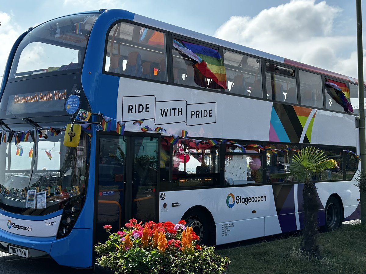 StagecoachLGBTQ's tweet photo. Today takes me to the Sunny English Rivera supporting @StagecoachSW whilst they attend #TorbayPride2023
#RideWithPride
#ProudNetworkLead https://t.co/itxZcIo1n6