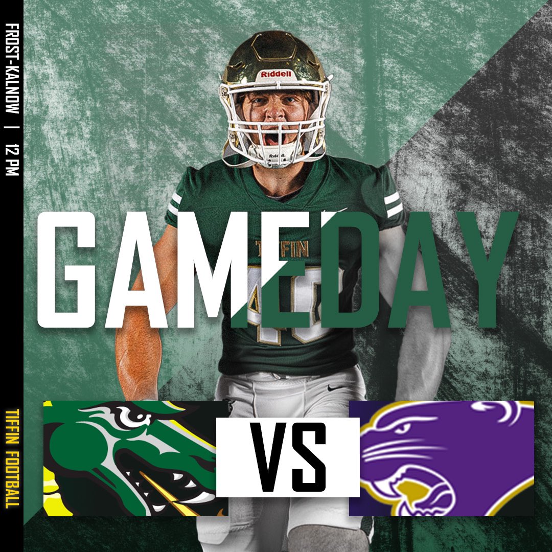GAMEDAY!⠀
⠀
📍 Frost-Kalnow⠀
🆚 McKendree⠀
⏰ 12PM⠀
🐲 GREEN OUT⠀
📺 ⁣greatmidwestdigitalnetwork.com/tiffin/⠀
⠀