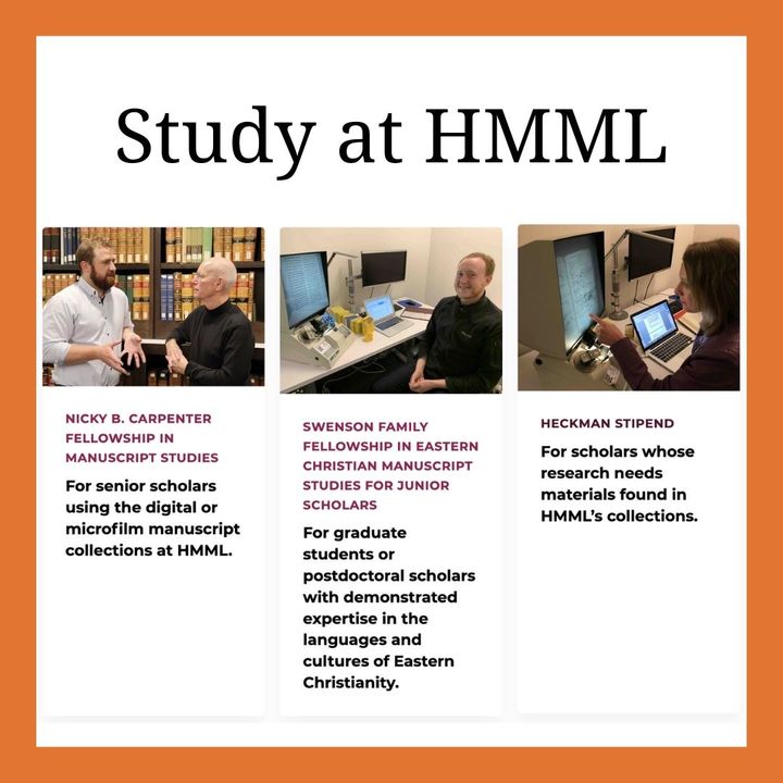 visitHMML's tweet photo. #Funding opportunity: HMML is accepting applications for #Research residencies to be completed at HMML in Collegeville, Minnesota, between January 1 and June 30, 2024.
Application deadline: October 15, 2023.
Details: https://t.co/lobGb8ZaMt
#VisitHMML #WinterInMinnesota https://t.co/diXF88oQnI