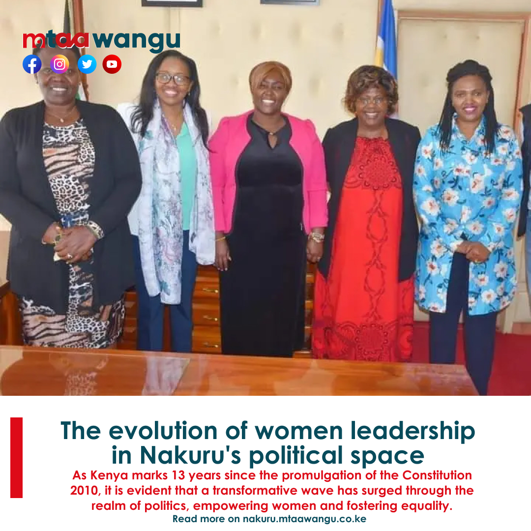 MtaaWangu's tweet photo. The evolution of women leadership in Nakuru's political space.
https://t.co/Ym51841MlV

#NakuruMtaaWangu #Nakuru https://t.co/yF6Upgckcw