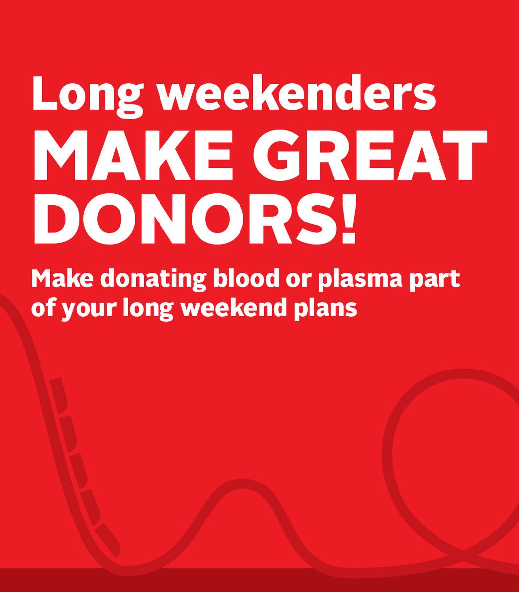CanadasLifeline's tweet photo. Long weekenders make great donors!🎢 

There are patients across the country who are waiting for vital donations of blood products.

We’re asking you to make donating part of your plans this weekend. Many same day appointments are available.

Book now at https://t.co/WVoLyiqGBw https://t.co/PiLQLMZLfx
