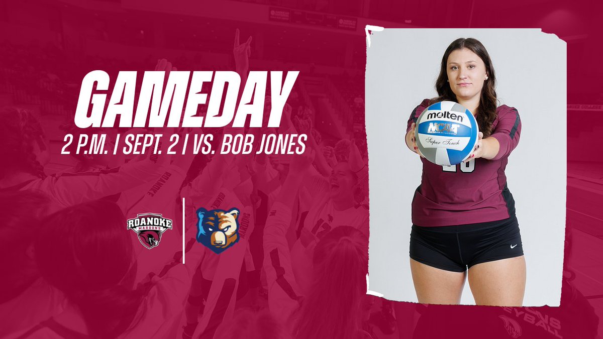 Roanoke Maroons (@rcmaroons) on Twitter photo IT'S GAME DAY! Your <a href="/RoanokeVB/">Roanoke College Women's Volleyball</a> team is on Day 2 of the Cougar Classic and has a pair of contests against Waynesburg and Bob Jones! #GoNoke
🏐➡️ Cougar Classic
⌚️ 10 am/ 2 p.m.
📍 Danville, Va.
📺📊 Links on RoanokeMaroons.com IT'S GAME DAY! Your <a href="/RoanokeVB/">Roanoke College Women's Volleyball</a> team is on Day 2 of the Cougar Classic and has a pair of contests against Waynesburg and Bob Jones! #GoNoke
🏐➡️ Cougar Classic
⌚️ 10 am/ 2 p.m.
📍 Danville, Va.
📺📊 Links on RoanokeMaroons.com