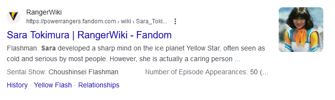 TheRealShougo's tweet photo. It kinda bugs me that RangerWiki refers to Sara/Yellow Flash as "Sara Tokimura." She's never been referred to that in any kind of official material. Also? Spoiler alert! https://t.co/ZztO3byFv9