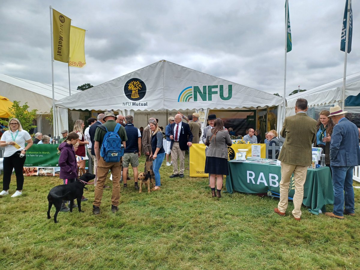 The NFU stand is packed at Moreton Show today, come along for a chat and a cup of tea ☕️ You can find us in front of the main arena @NFUsouth