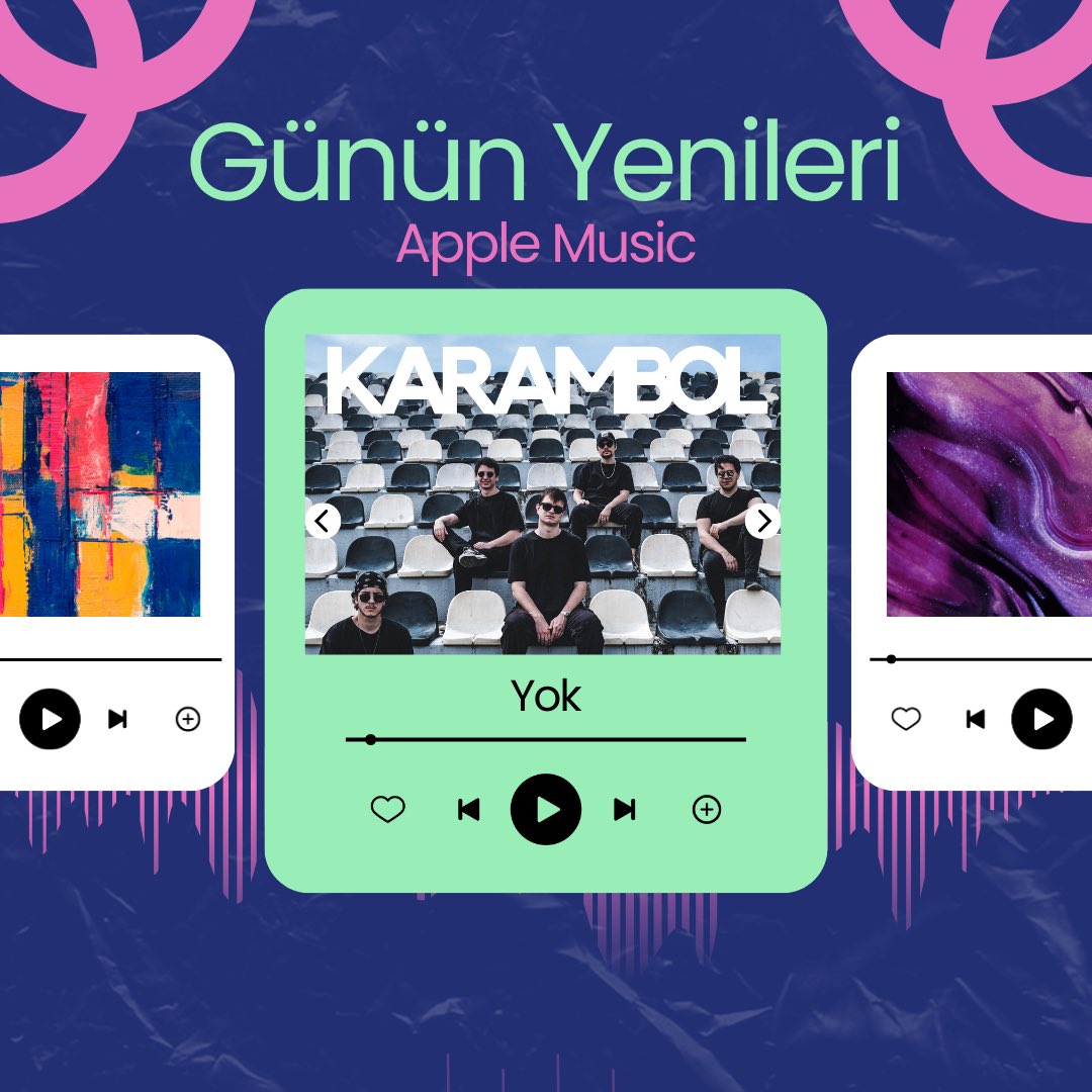 iampayrec's tweet photo. Karambol’ün yeni teklisi “Yok” Apple Music “Günün Yenileri” listesinde! 

🎧 https://t.co/6mTWZkhahh https://t.co/5qMZqJVdiC