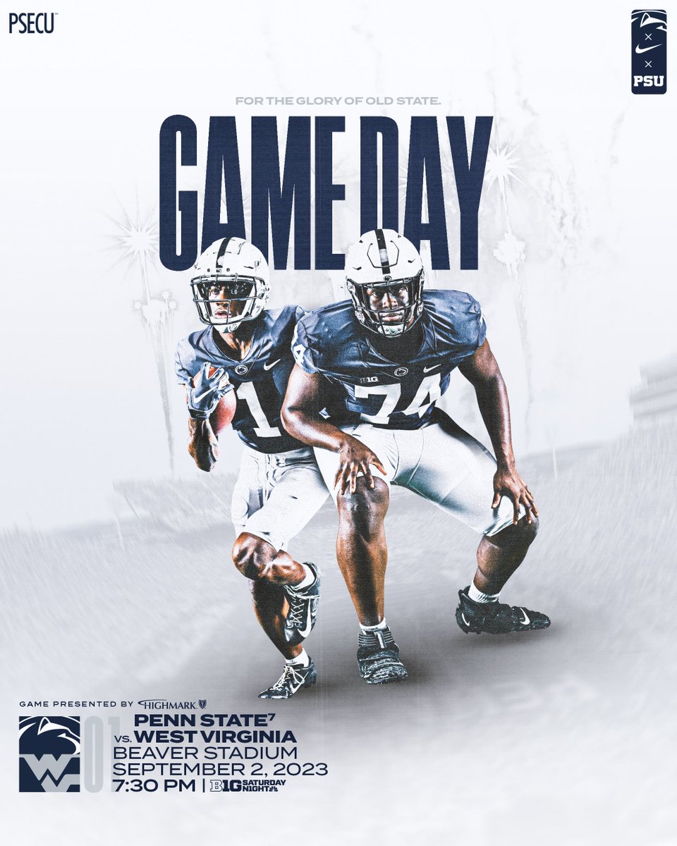 PennStateFball's tweet photo. IT’S GAME DAY!! 🔵⚪️ https://t.co/BhhJCSscVp
