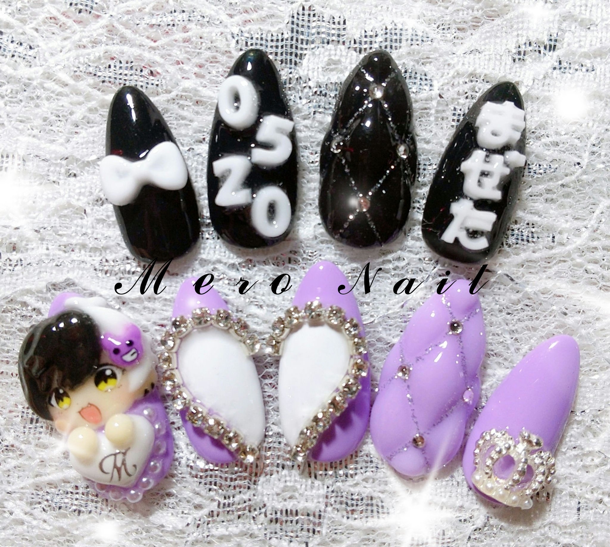 ハート　痛ネイルオーダー ⋆𝜗𝜚 ありがとうございました*.+ﾟ ・──＊──୨୧