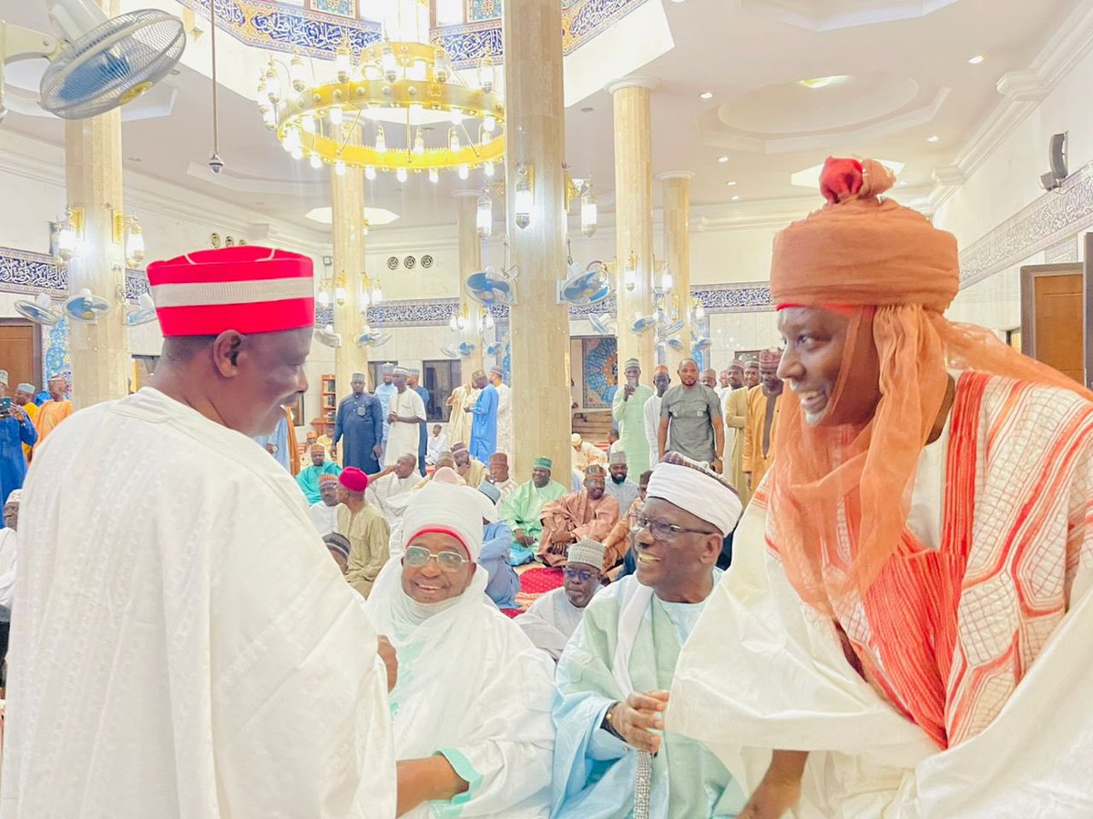 Delighted to attend the wedding fatiha of Musa Jamilu Jibrin and Halima Abande Lawan, this morning at Annur Mosque, Abuja. May Allah (SWT) bless their union. - RMK