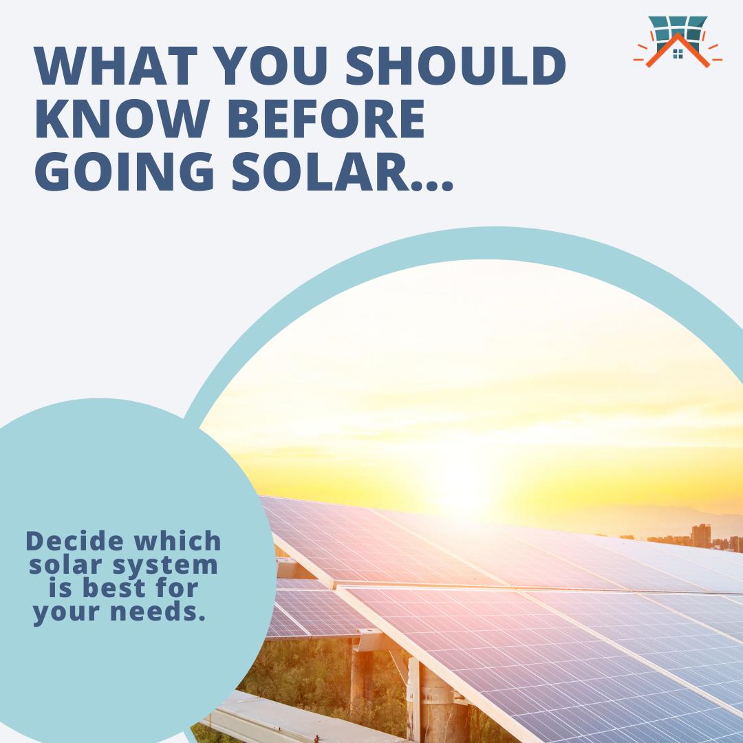 Depending on your needs, you can go completely off-grid and use battery-powered backup or you can be somewhat tied to the grid so you can generate power both ways!  
.
.
.
.
.
.
#solar
#solarsystem
#solarenergy
#solarpower
#solarpanels
#solarbattery
#comparesolar