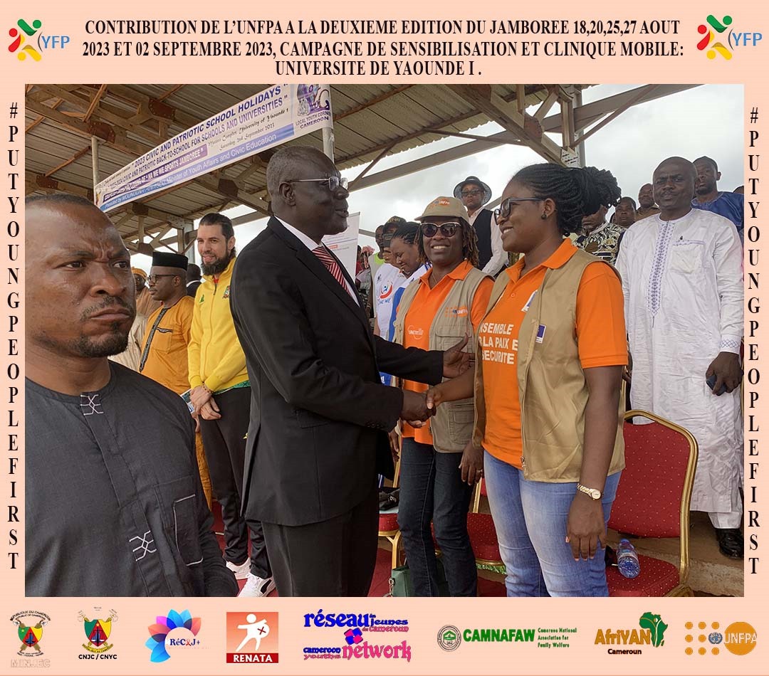 recajplus2016's tweet image. #HappeningNow: Placée sous le thème "Using sport to build social cohesion" la seconde édition de  #NAWEWE se clôture,en ce moment,au stade #Mateco de l'Université de Yaoundé 1, par la finale de football masculine et la remise de dons de fournitures scolaires.
#PutYoungPeopleFirst