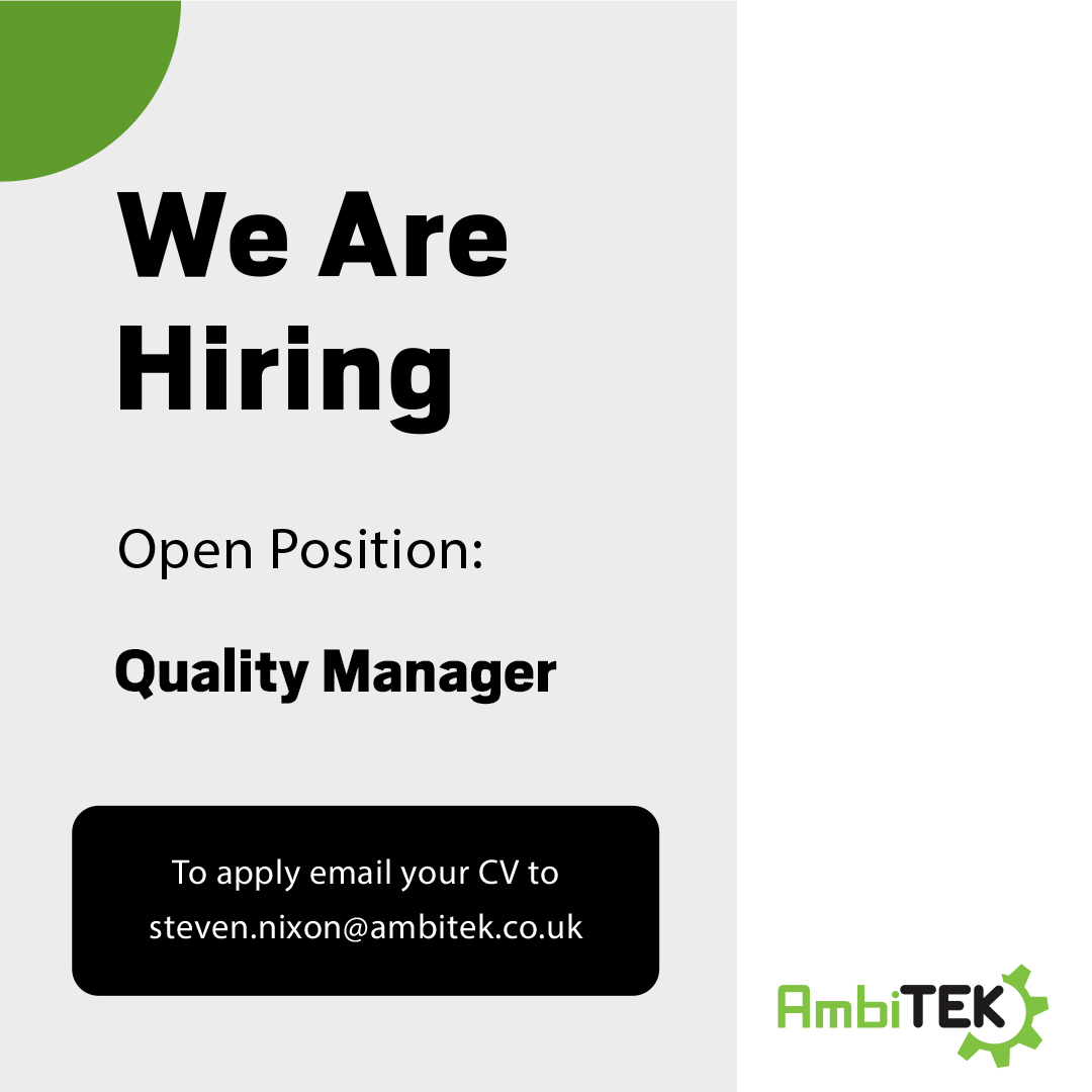 AmbitekRec's tweet photo. NEW OPENING: Quality Manager
LOCATION: Blackburn, Blackburn with Darwen
Full details here: https://t.co/CeVf250EnS https://t.co/KVe3s0bjQh