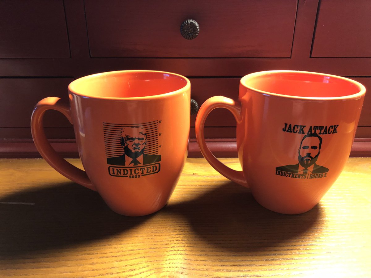 ratemyskyperoom's tweet photo. The Room Rater First to show all four mugs. The “tin cup” metal prison mug is next. Has a parrot to honor Jimmy Buffet. @OliviaTroye is 10/10 https://t.co/GyM98zCZ3K https://t.co/Mgwm2nxdHW