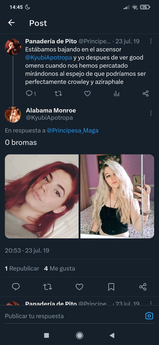 Principesa_Maga's tweet photo. Bea y yo en 2019 vs bea y yo en 2023 @KyubiApotropa https://t.co/zc0gXf97Pg