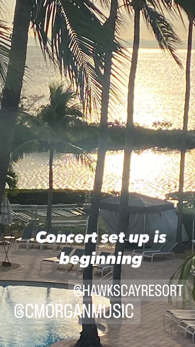 BerryGeorgiann's tweet photo. @cmorganmusic  concert set up has begun . Celebrating 25 years of marriage at @HawksCayResort https://t.co/5AAV7BIkQp